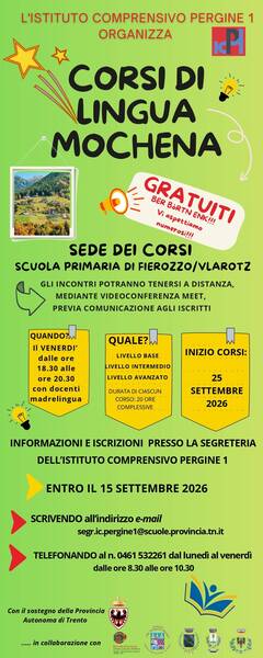 Corsi di lingua mòchena